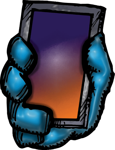 A hand holding a cellphone